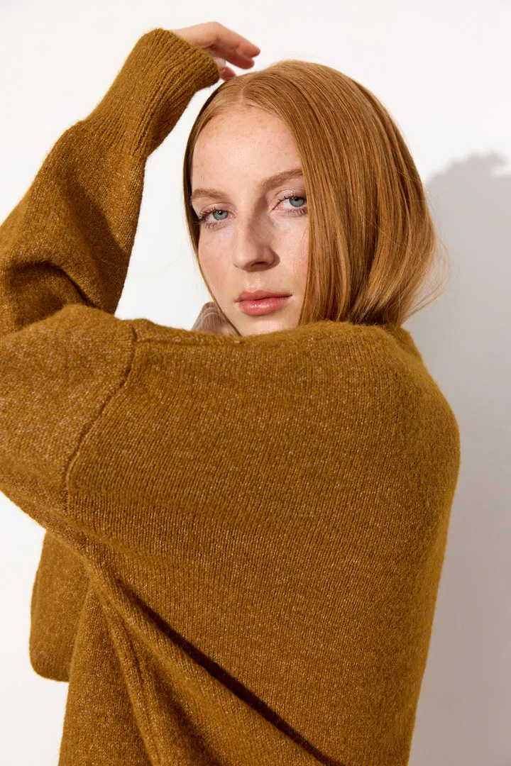Adriana Knit Blouse - Camel