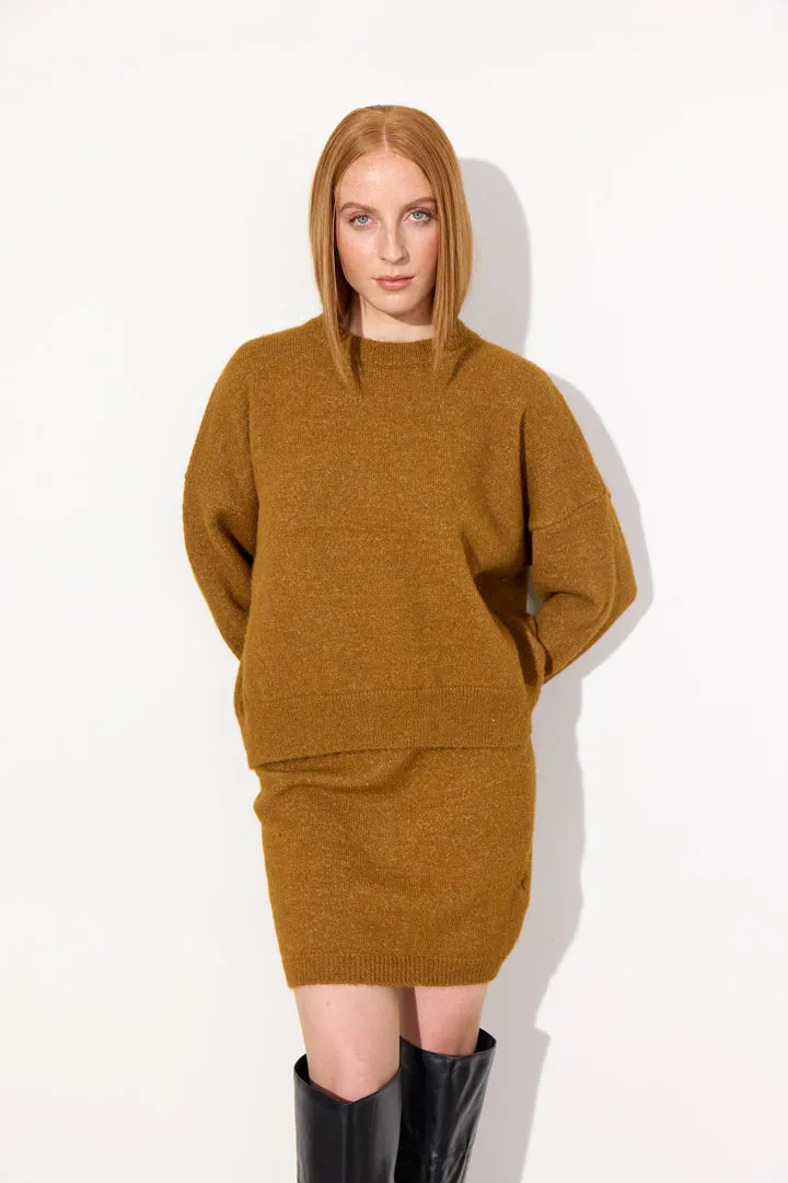 Adriana Knit Blouse - Camel