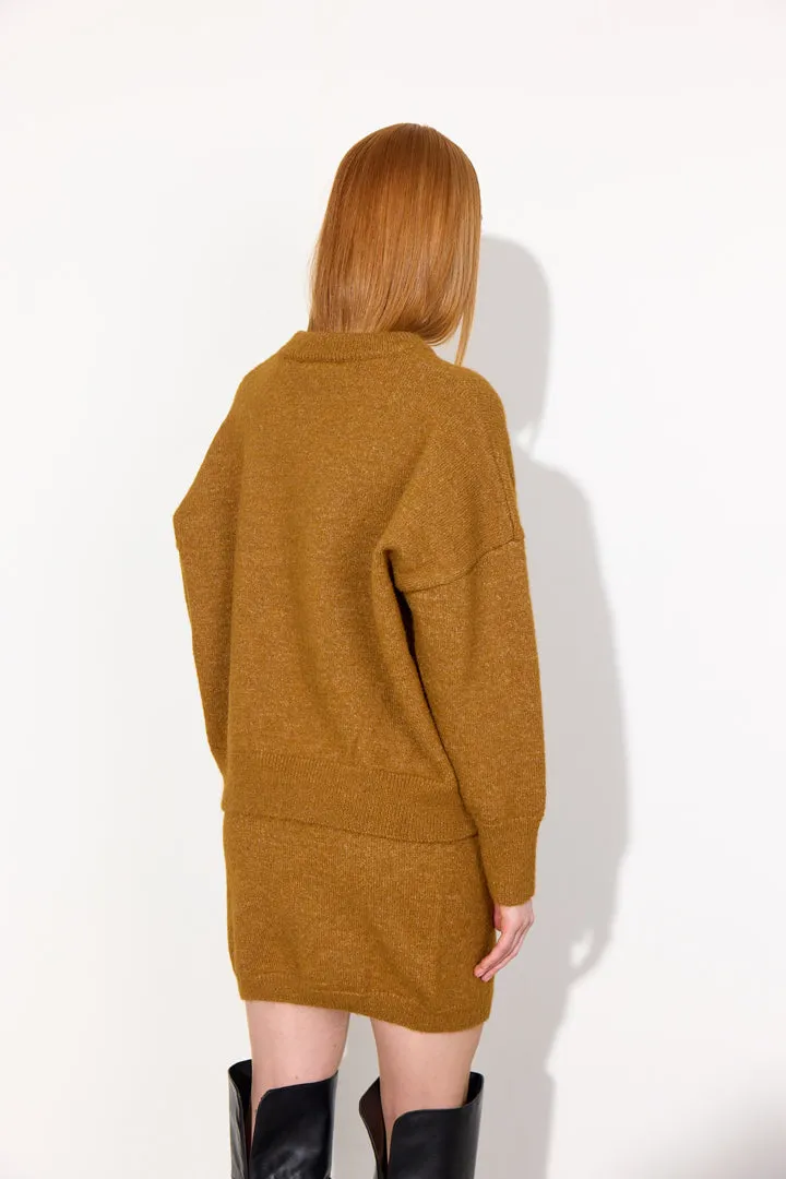 Adriana Knit Blouse - Camel