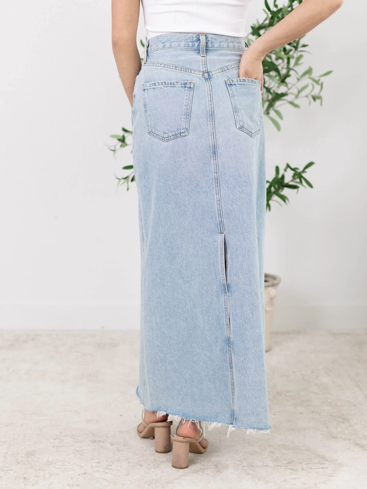 AGOLDE Practice Hilla High Rise Denim Skirt