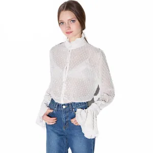 Alexa White Sheer Blouse