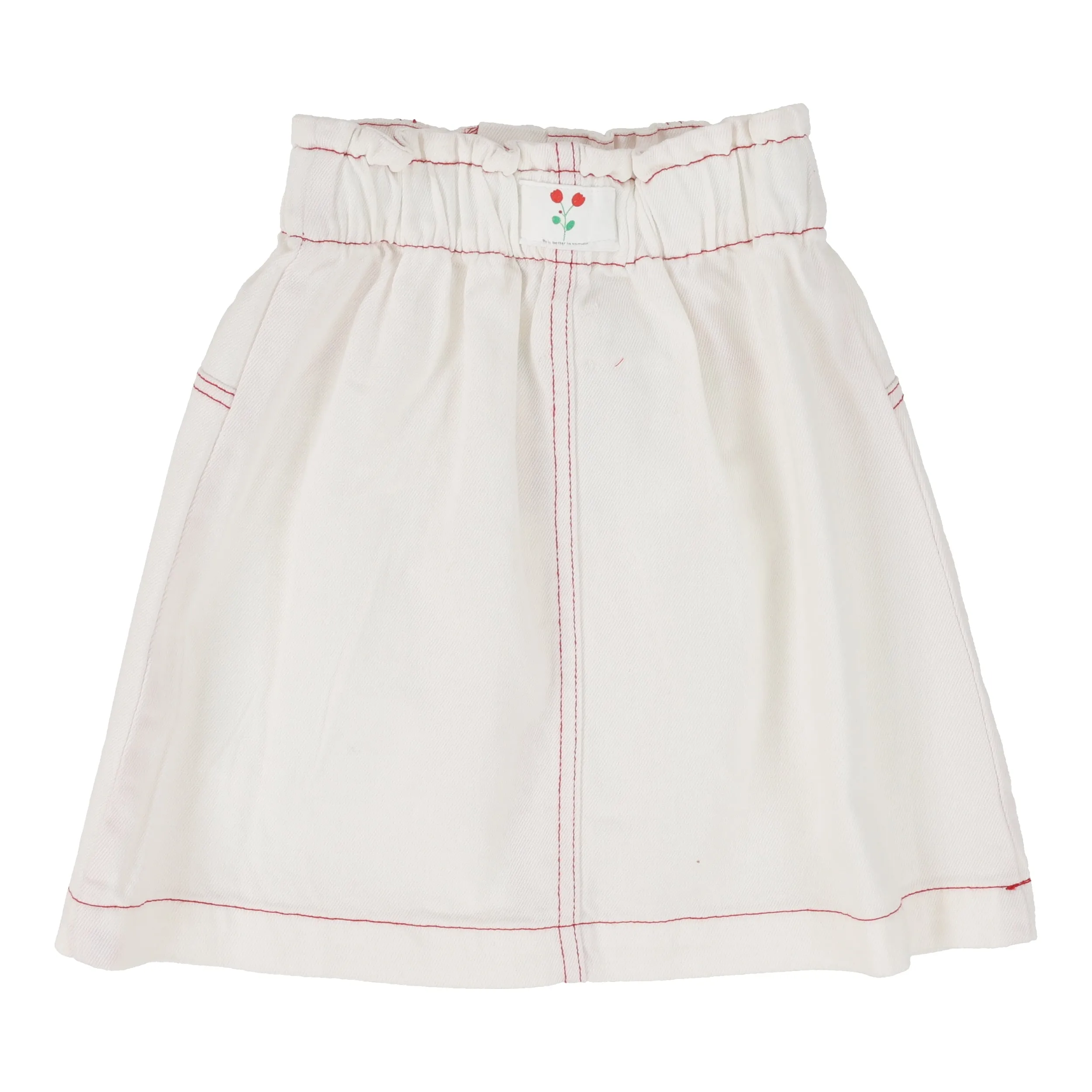 Analogie Denim Skirt - White (Graphic Denim Collection)