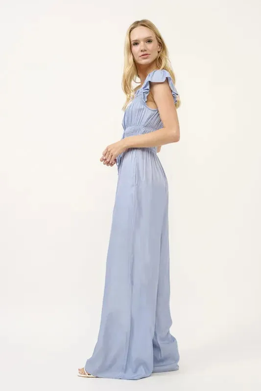 And The Why Ruched Multi Strings Jumpsuit