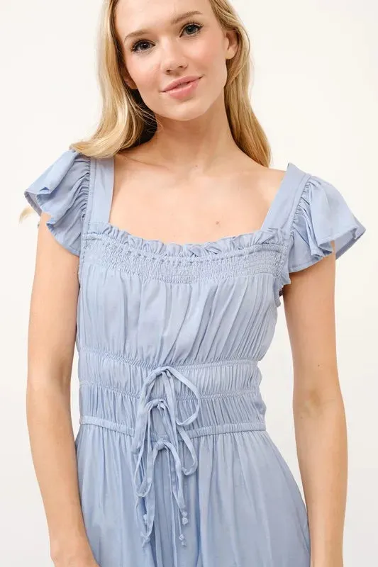 And The Why Ruched Multi Strings Jumpsuit