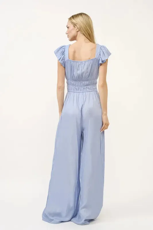 And The Why Ruched Multi Strings Jumpsuit