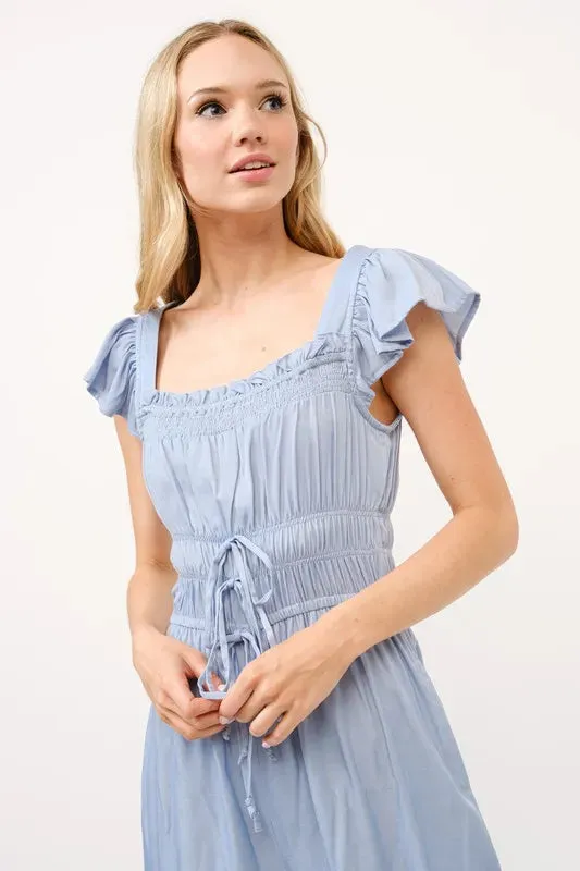 And The Why Ruched Multi Strings Jumpsuit