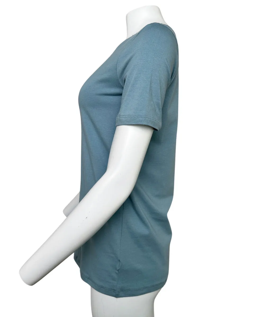 Back to Basics Tee in Blue Gray