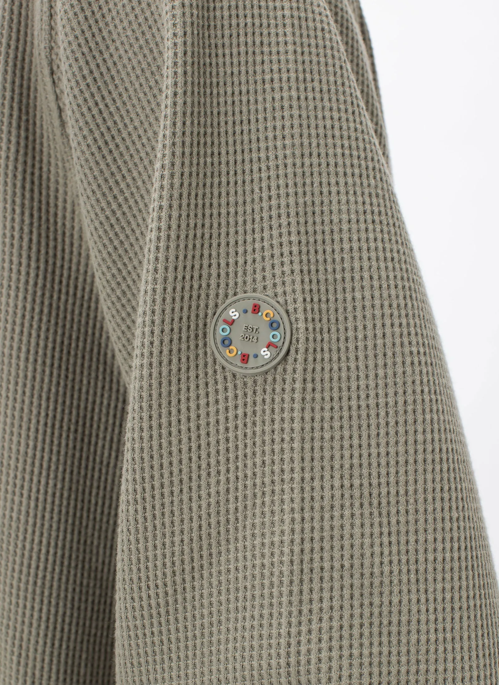Badge Waffle Long Sleeve Sage