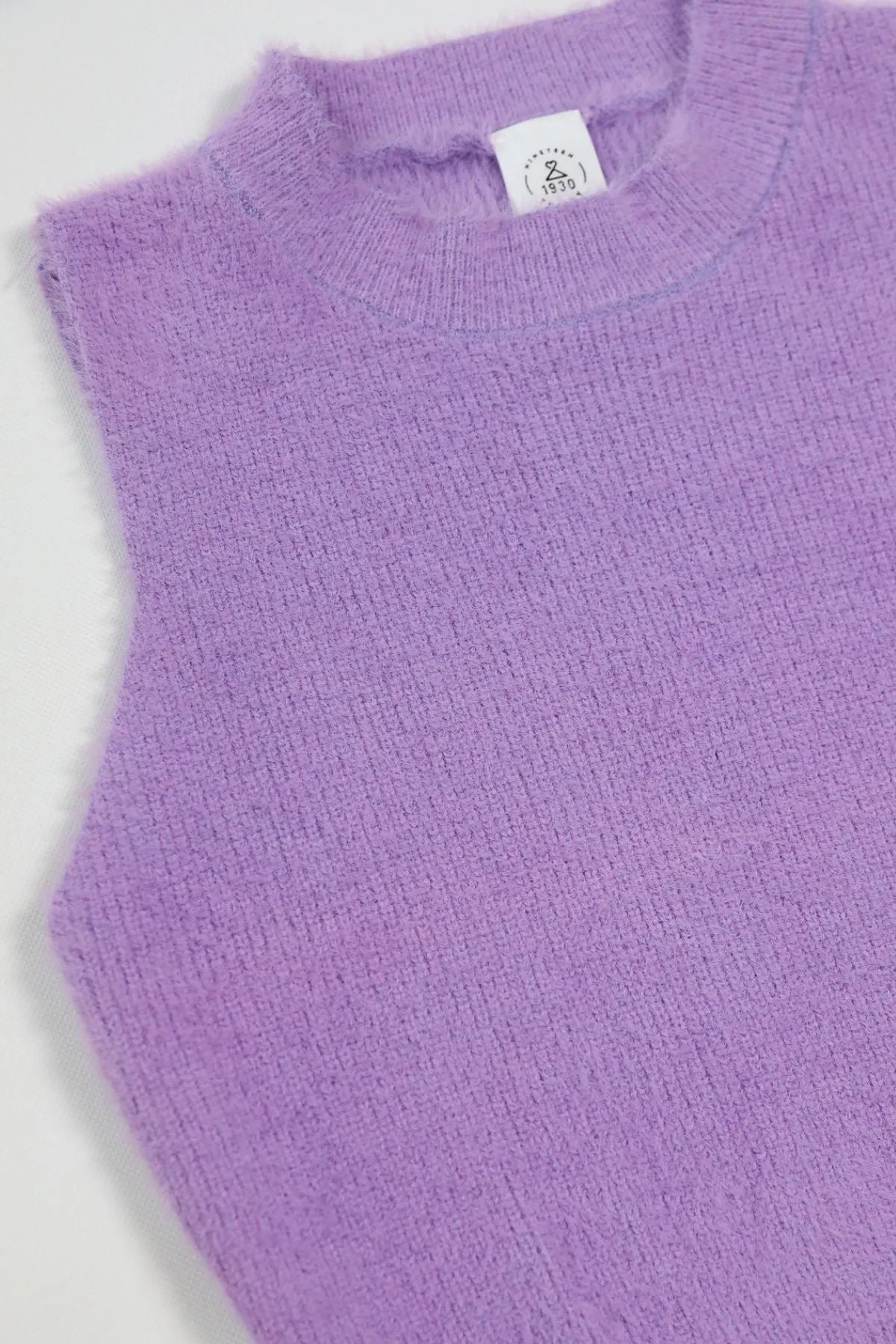 BAILEY Fuzzy Knit Tank Top (Lilac)