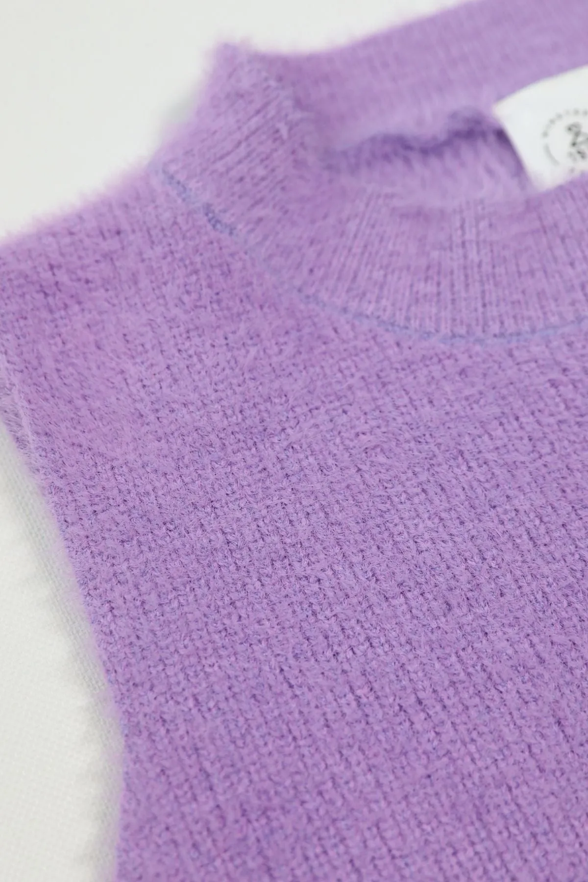 BAILEY Fuzzy Knit Tank Top (Lilac)