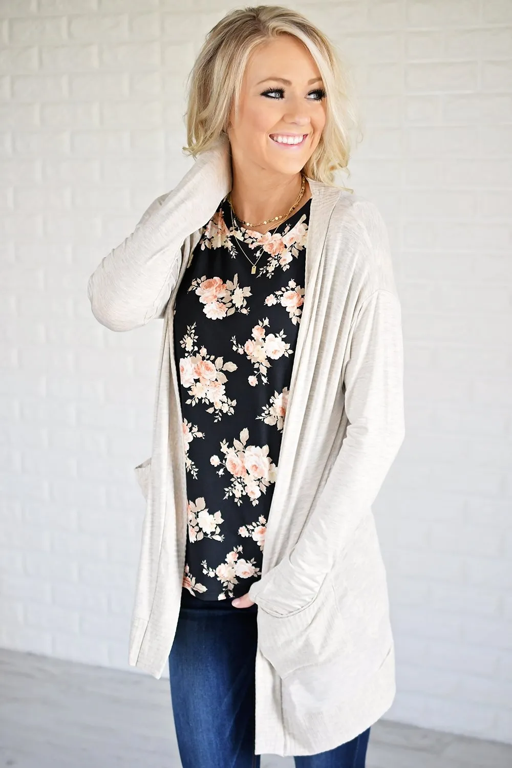 Basic Cream Cardigan