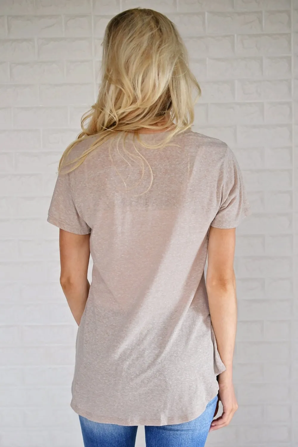 Basic Oatmeal Pocket Tee