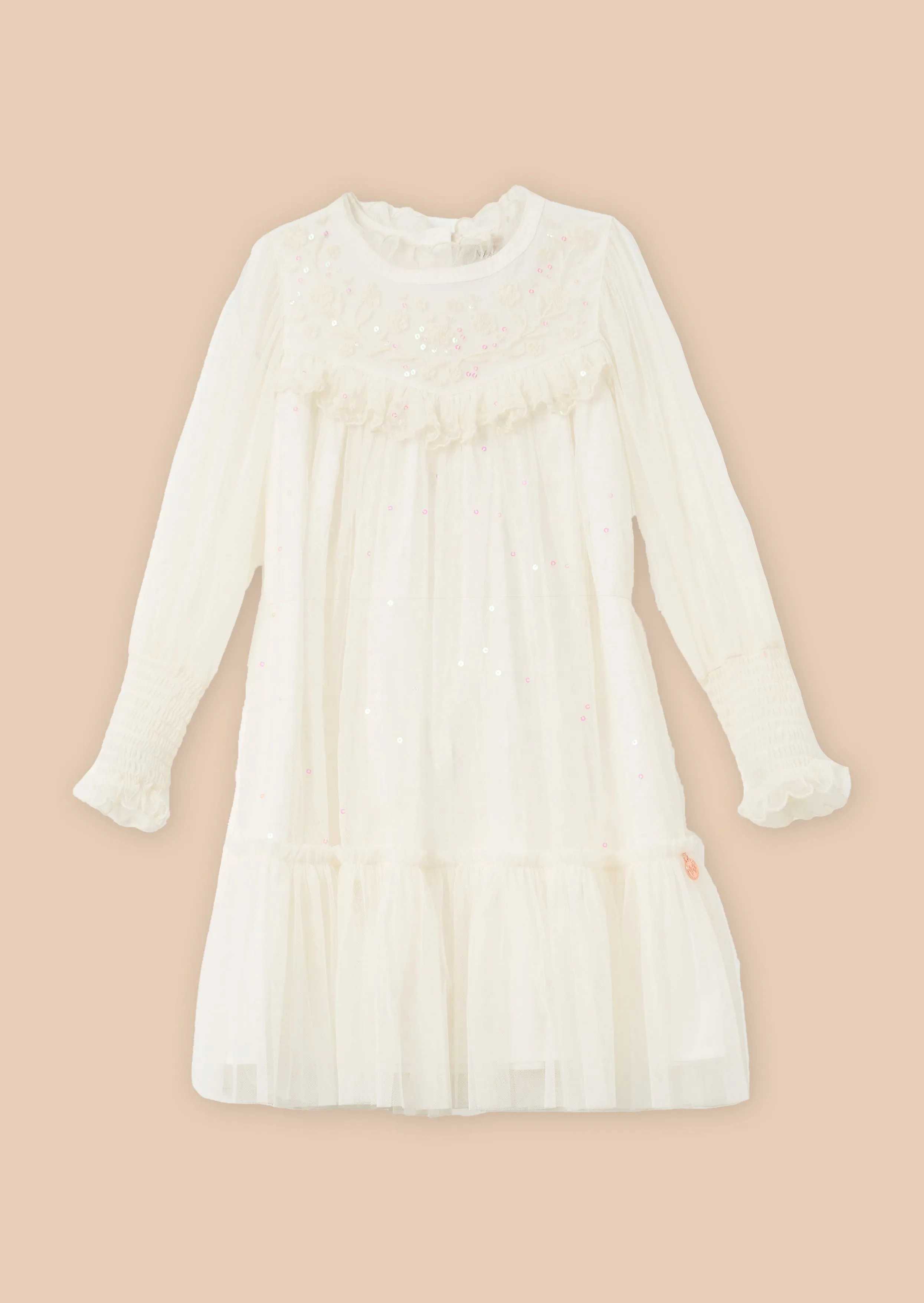 Beau Ivory Embroidered Boho Dress
