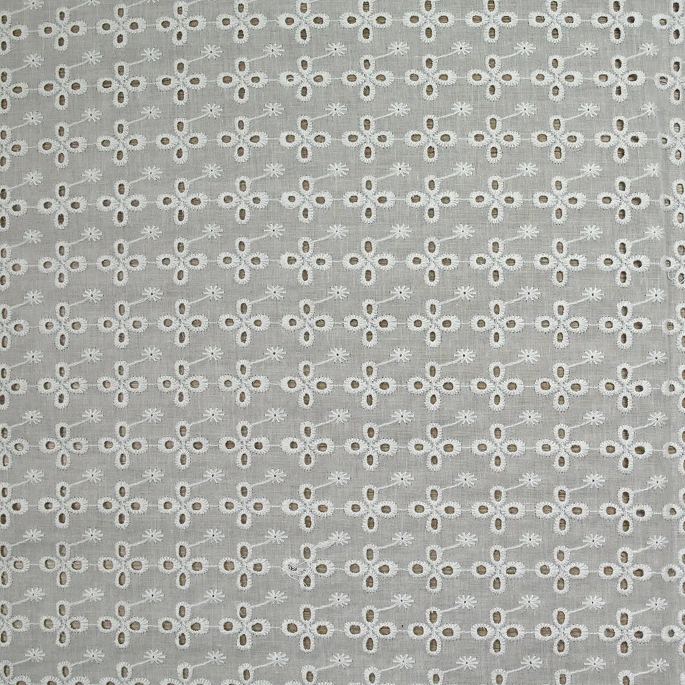 Broderie anglaise Sophie blanc