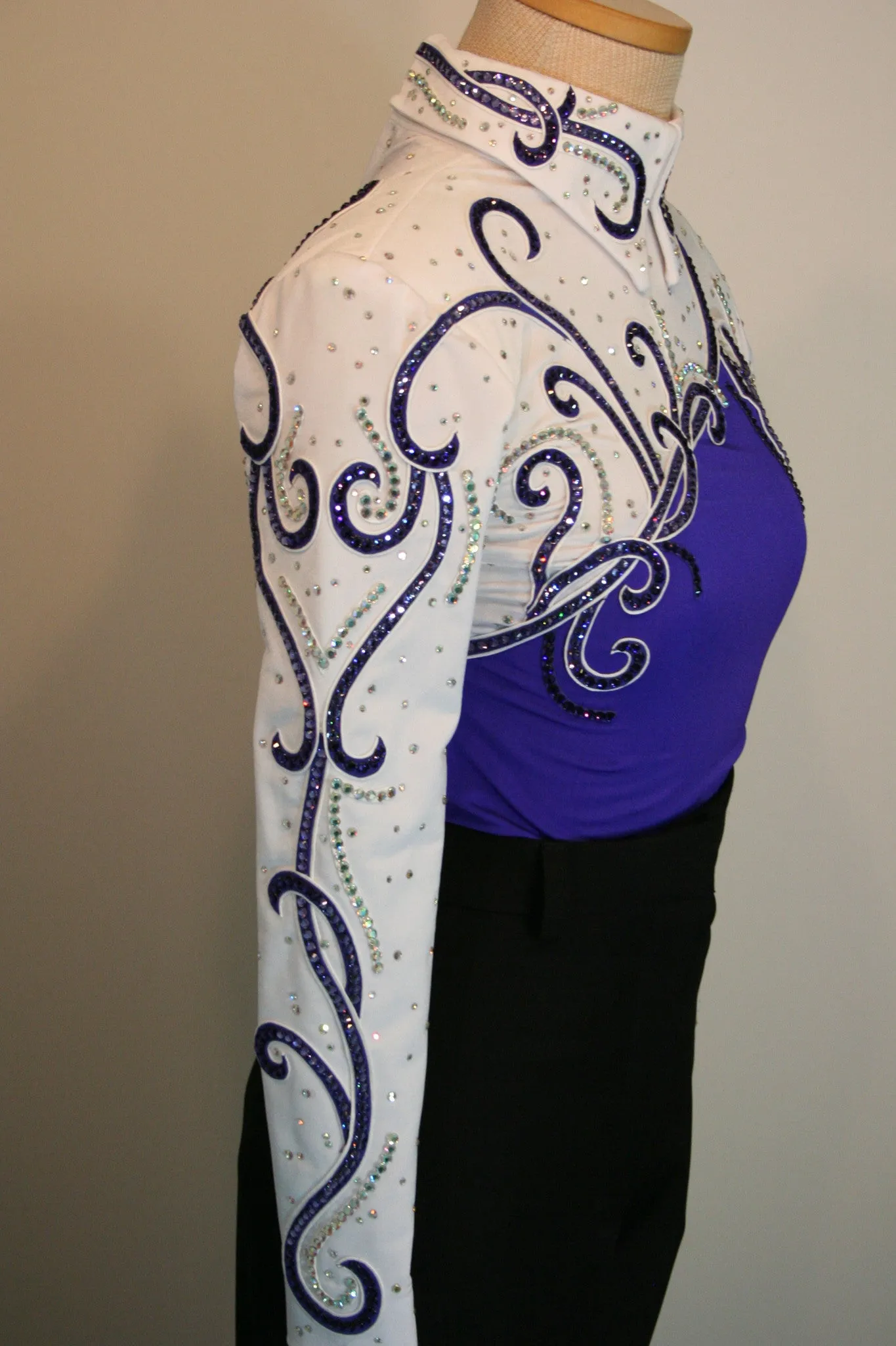 Budget Purple Girls Equitation Blouse 1549A