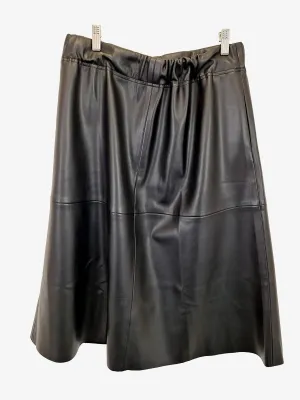 Cable Faux Leather Midi Skirt Size 14
