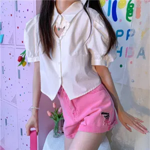 Chic Puff Sleeve Shirt  KF82754