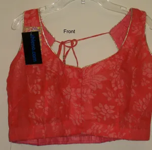 Choli 4014 Red Purple Net Jacquard Party Wear L Large size