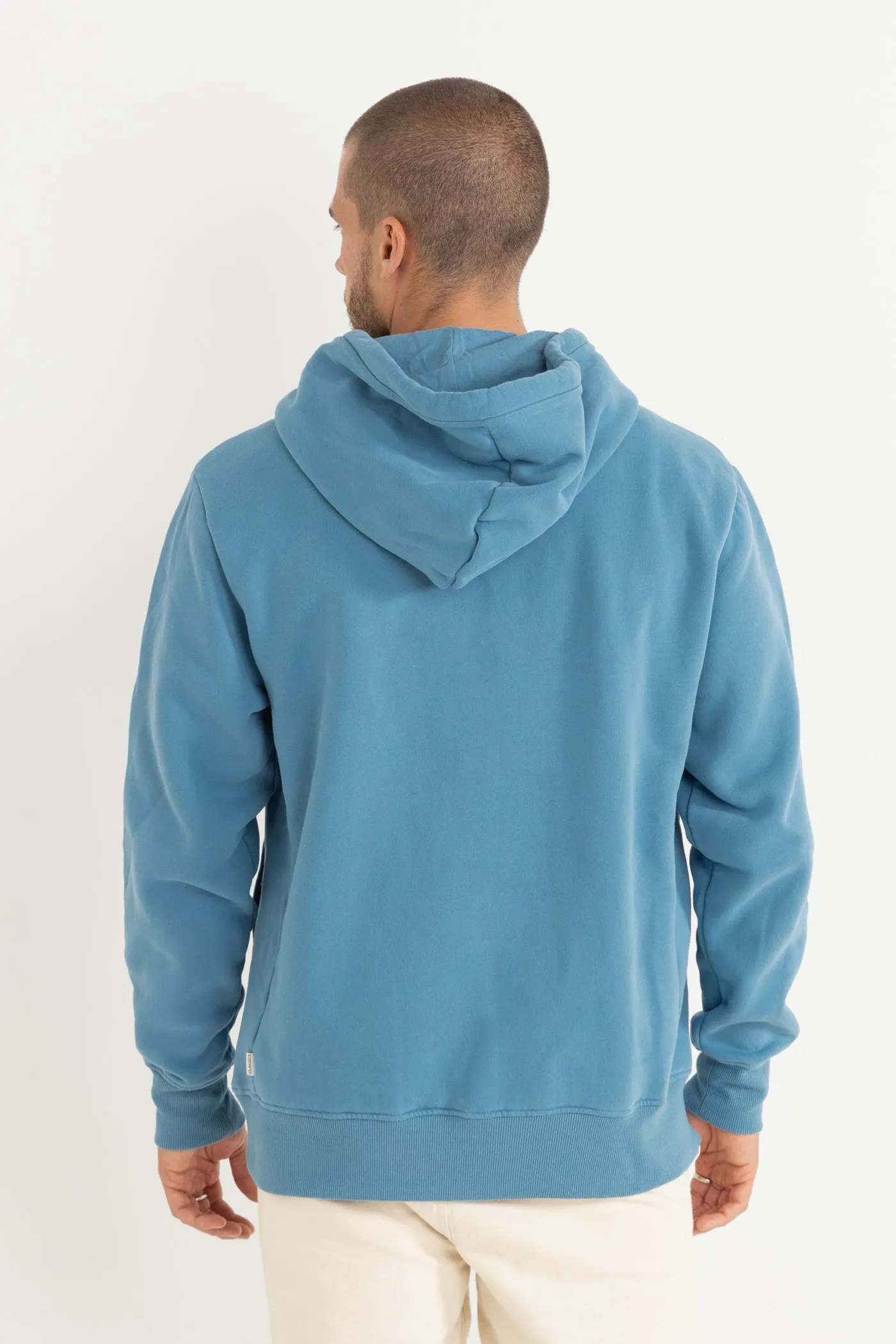 Classic Fleece Hood Mineral Blue