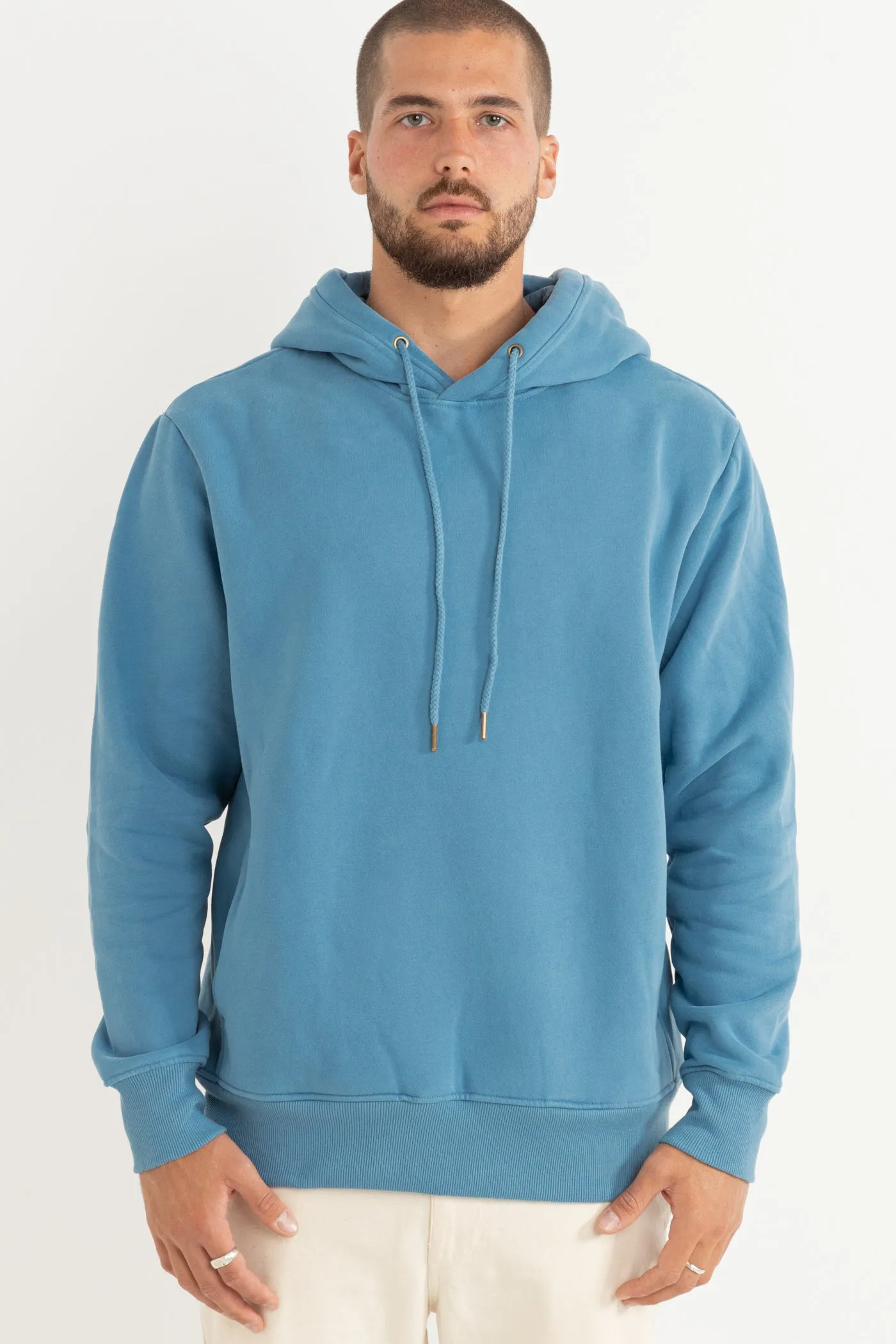 Classic Fleece Hood Mineral Blue