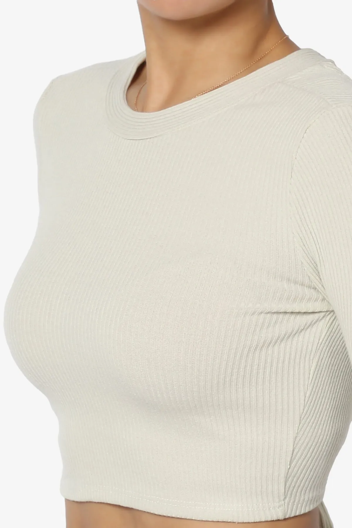 Costello Open Back Tie Long Sleeve Ribbed Top