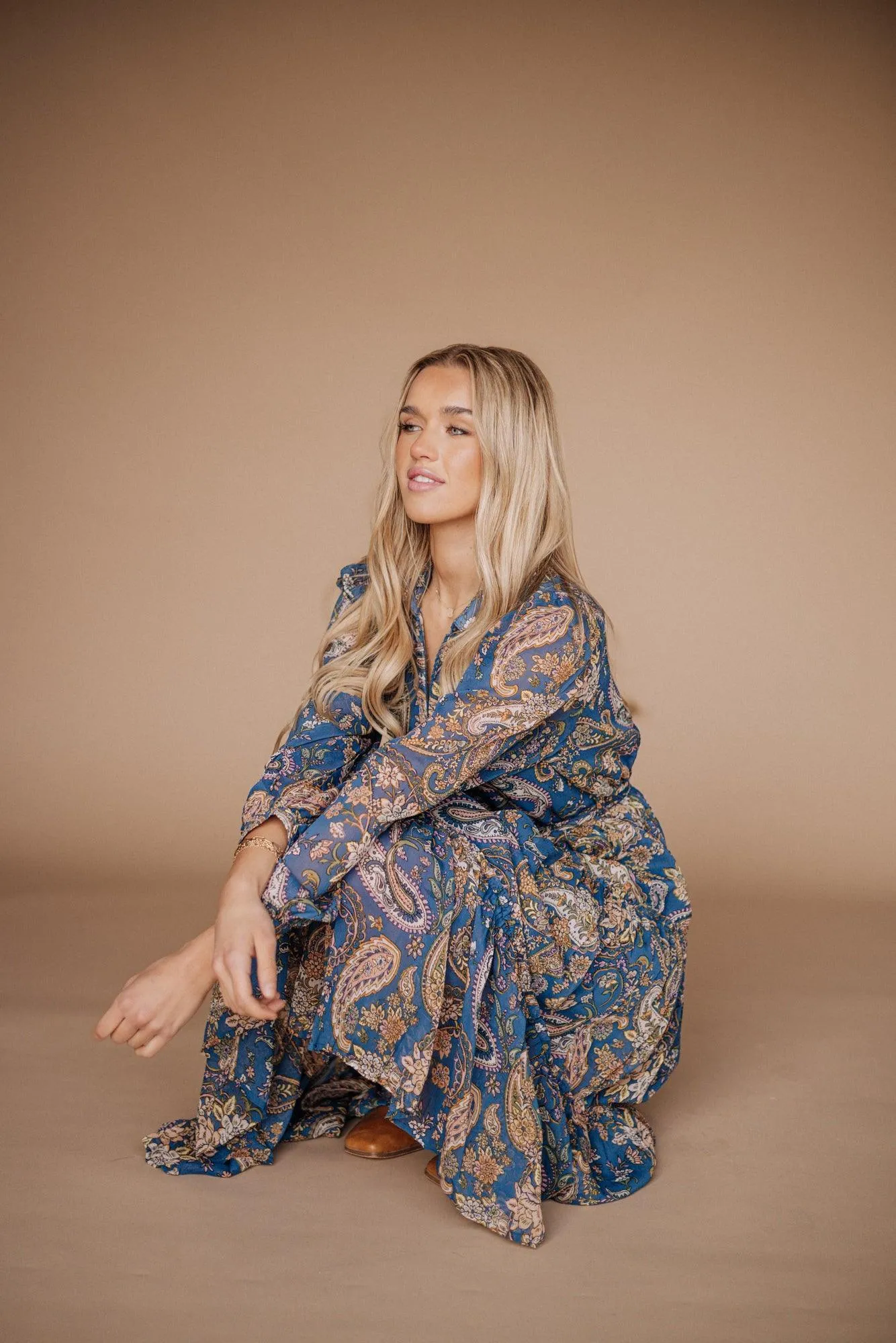 Daeci Button Down Midi Dress