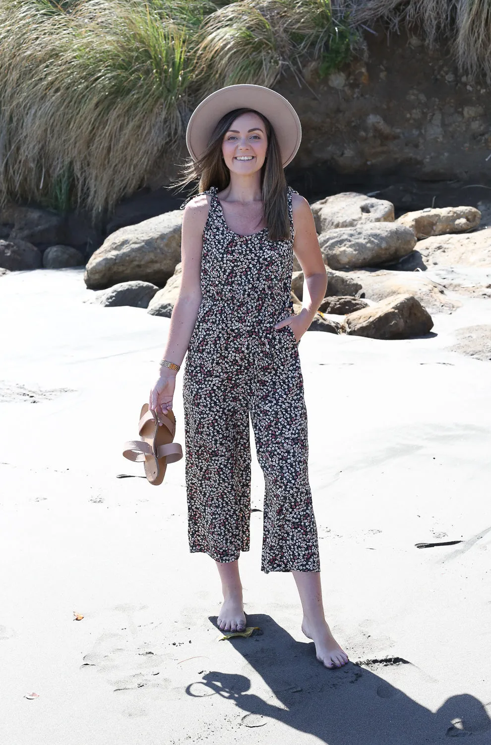 Daphne Breastfeeding Jumpsuit by Addison Clothing (Floral)
