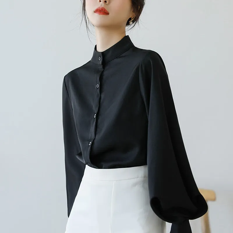 Deeptown Vintage Lantern Sleeve Blouse