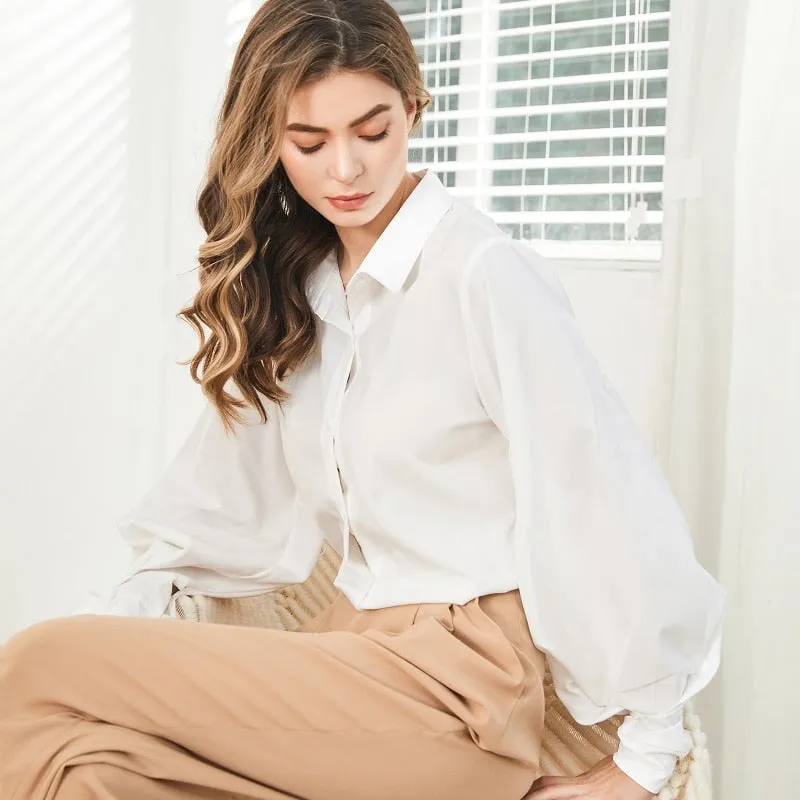 Deeptown Vintage Lantern Sleeve Blouse