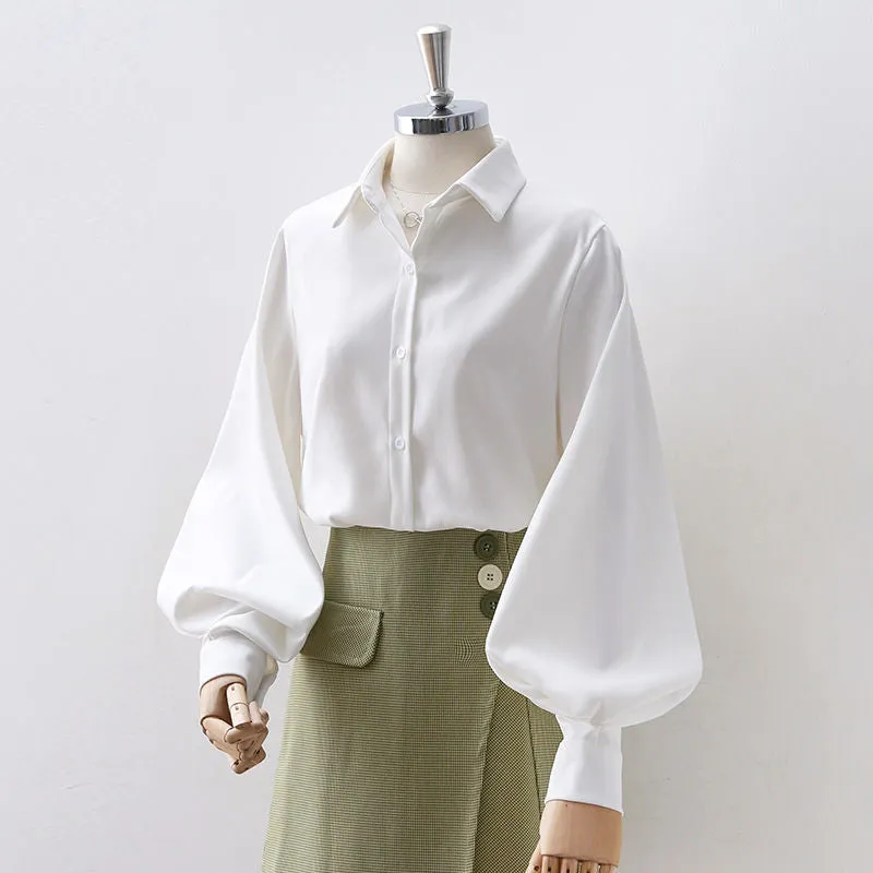 Deeptown Vintage Lantern Sleeve Blouse