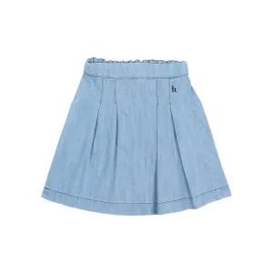 Denim midi skirt by Buho