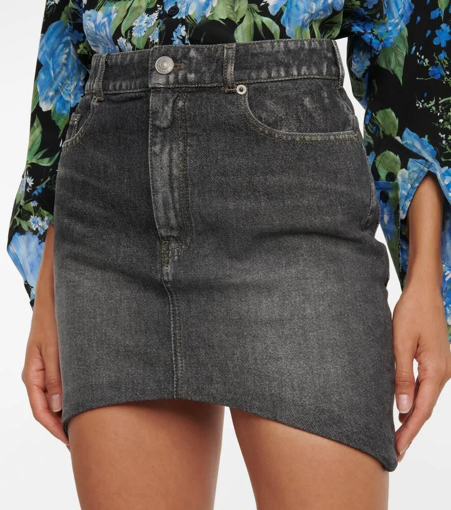 Denim miniskirt BALENCIAGA, black