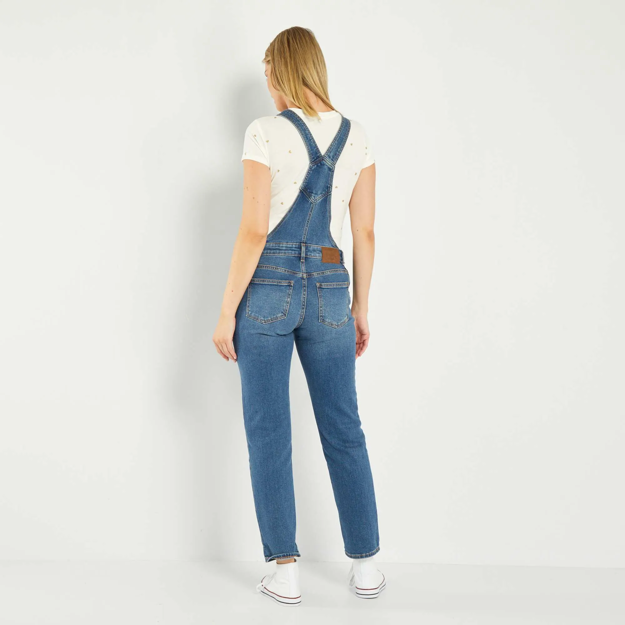 Eco-design maternity dungarees BLUE