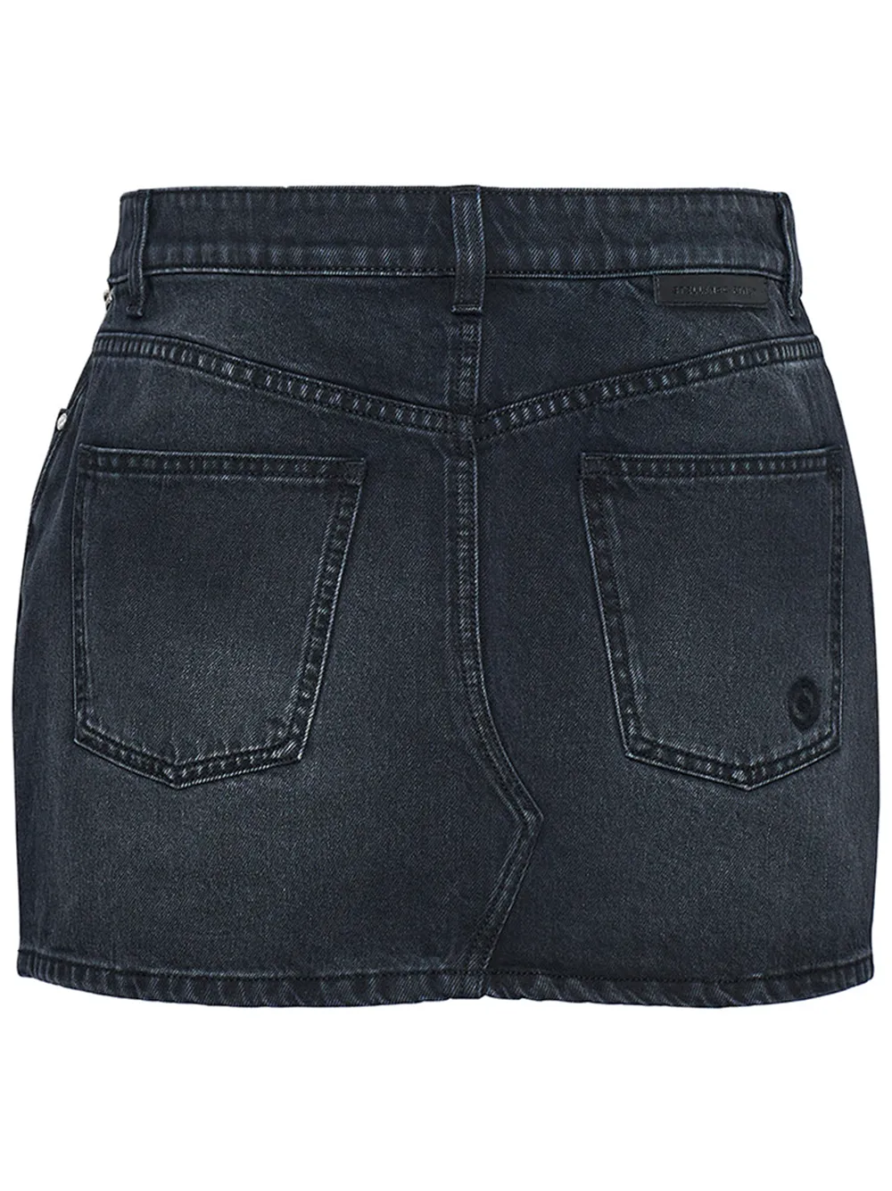 Falabella Chain Black Denim Mini Skirt