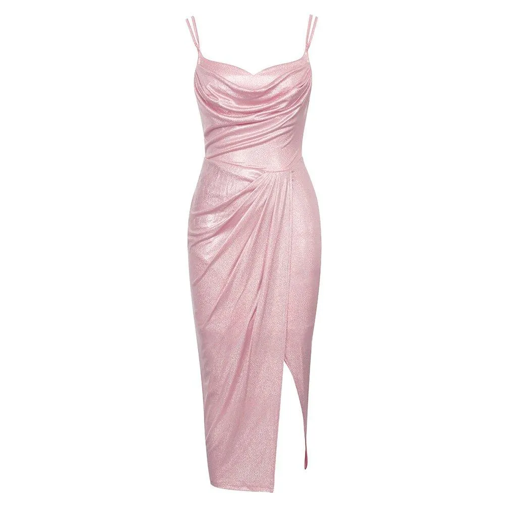 GFIT® Strappy Sleeveless Slit Midi Bodycon Dress