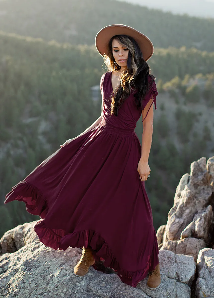 Giovanna Dress in Plum