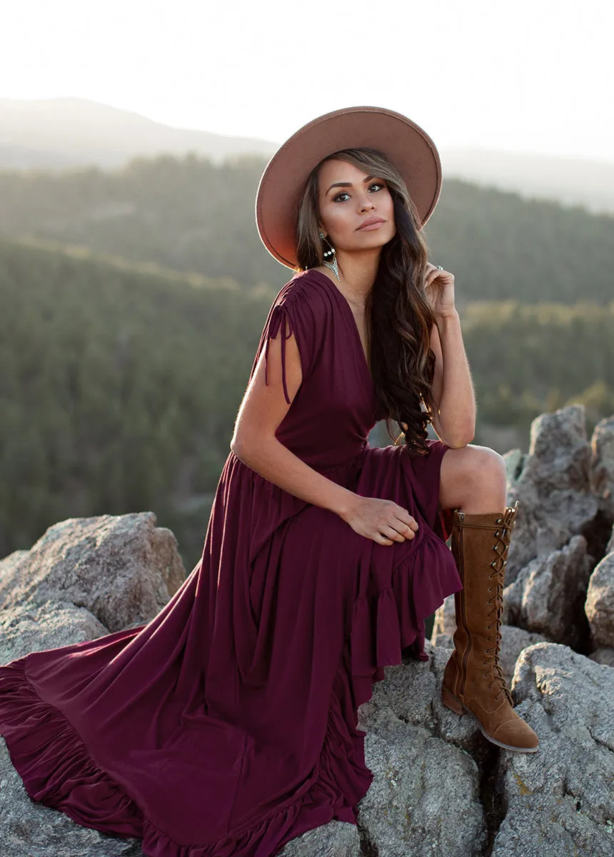 Giovanna Dress in Plum