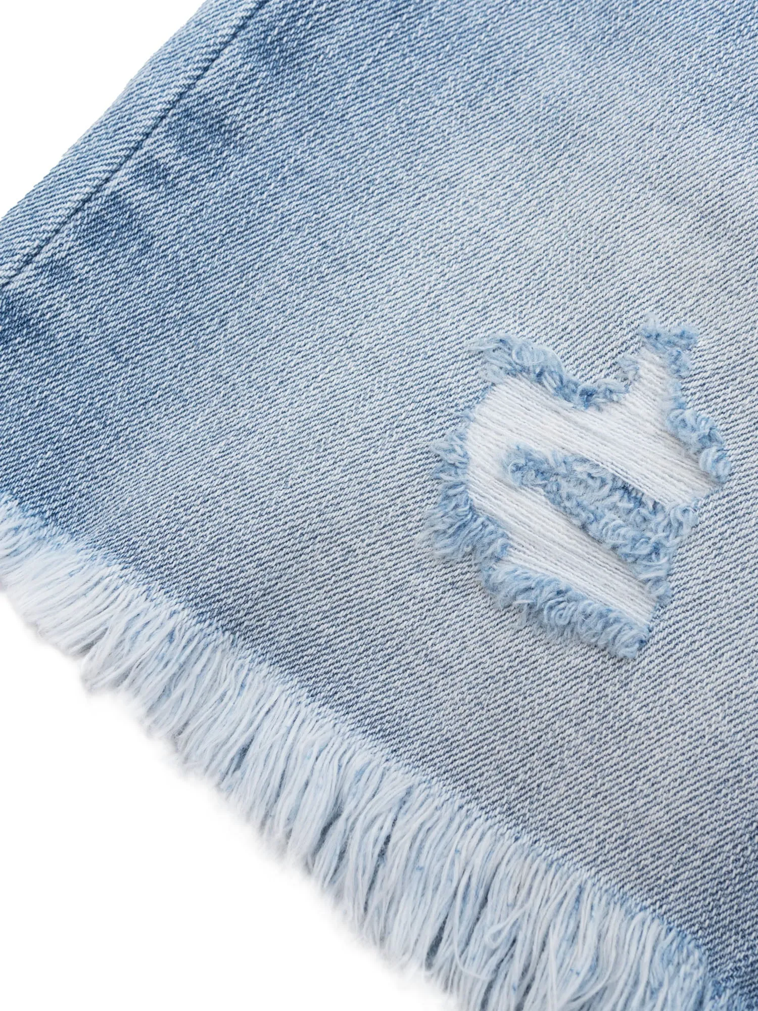 Girls Frayed Hem Denim Skirt