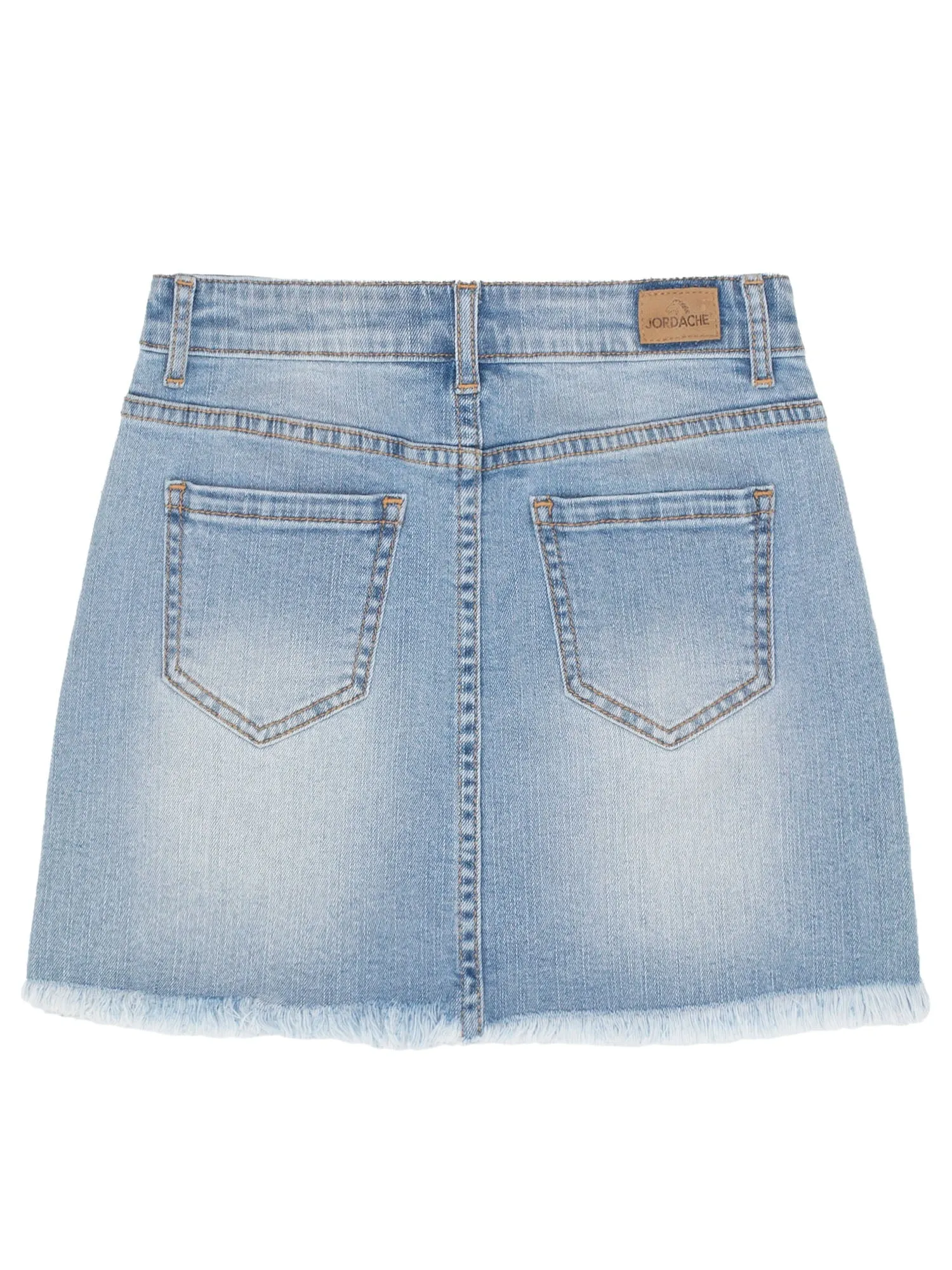 Girls Frayed Hem Denim Skirt