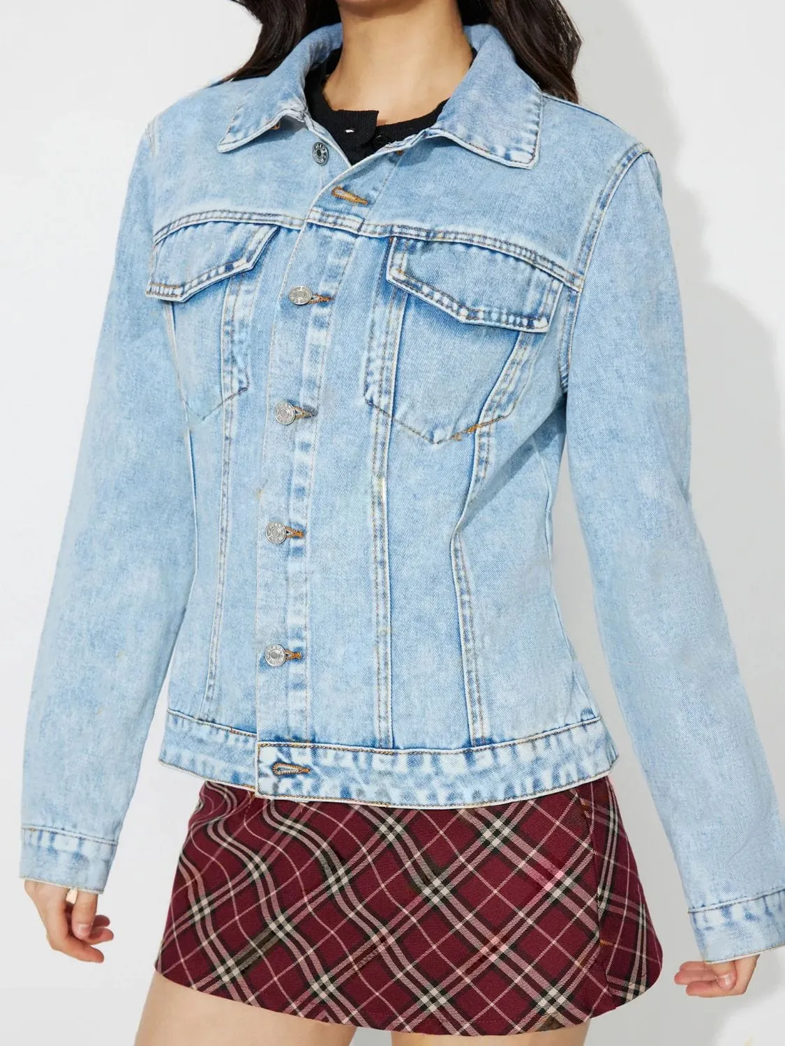 GYPSY - Button Up Long Sleeve Denim Jacket