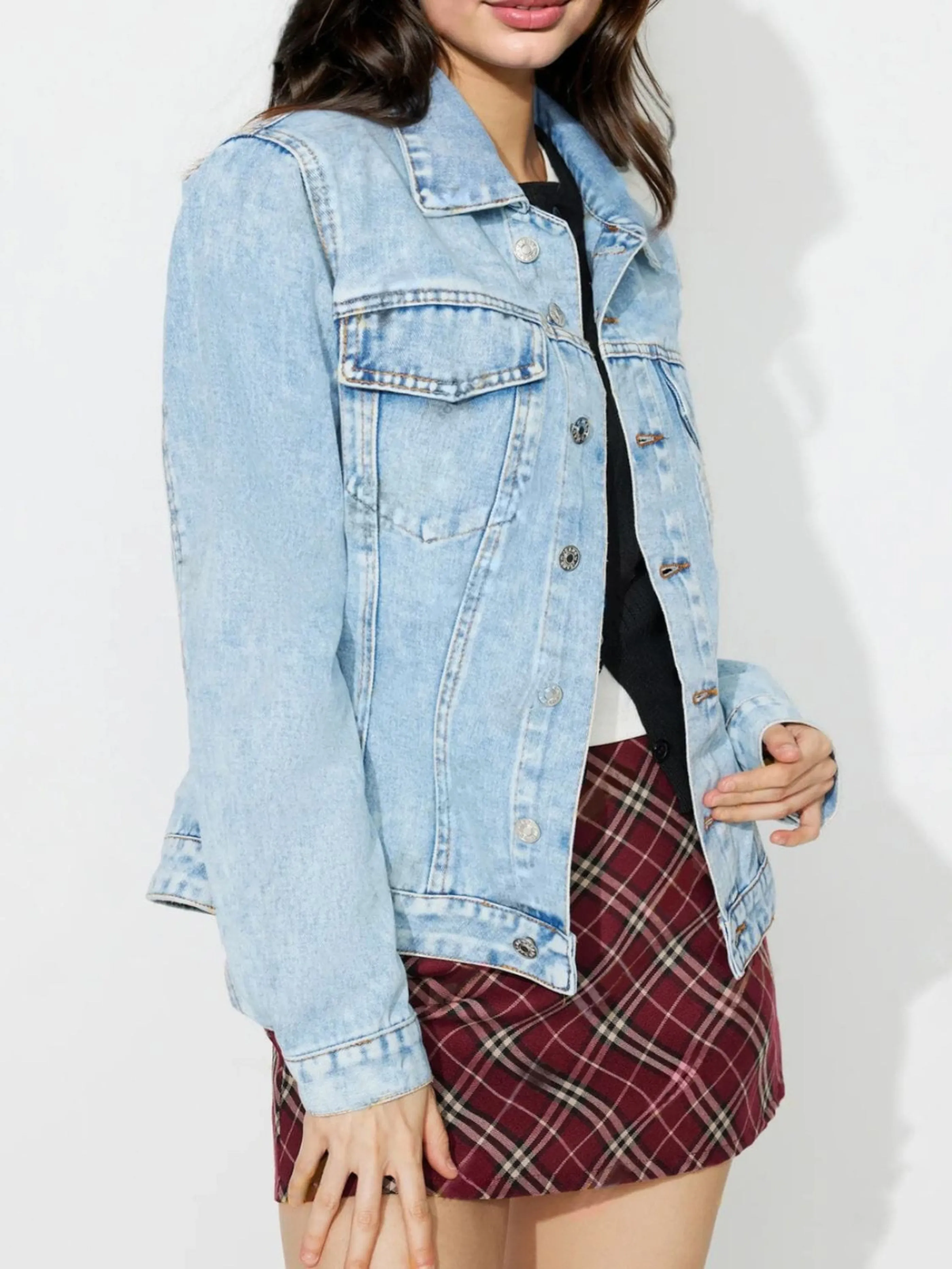 GYPSY - Button Up Long Sleeve Denim Jacket
