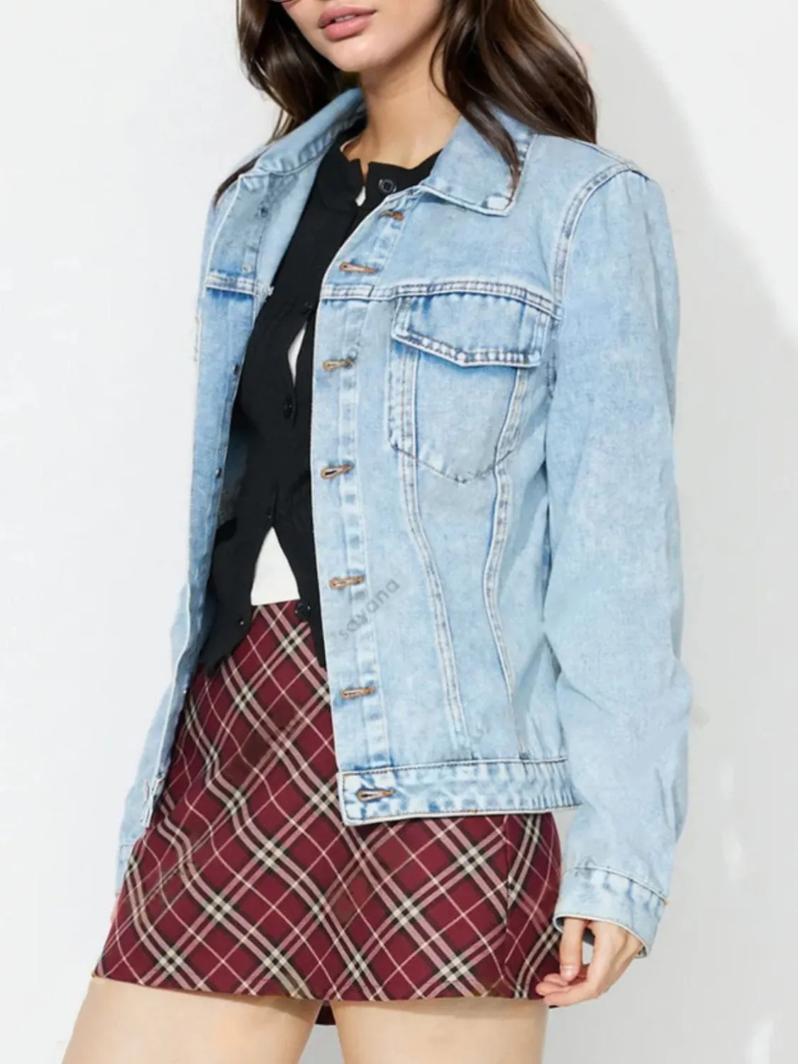 GYPSY - Button Up Long Sleeve Denim Jacket