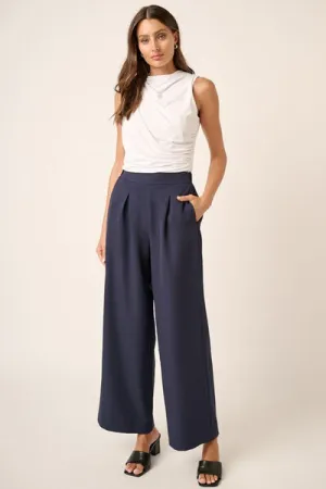 Hazel Blues® |  Mittoshop Inverted Pleat Detail Wide Leg Pants