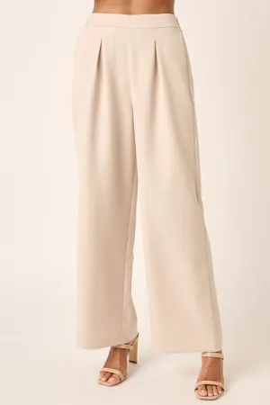 Hazel Blues® |  Mittoshop Inverted Pleat Detail Wide Leg Pants