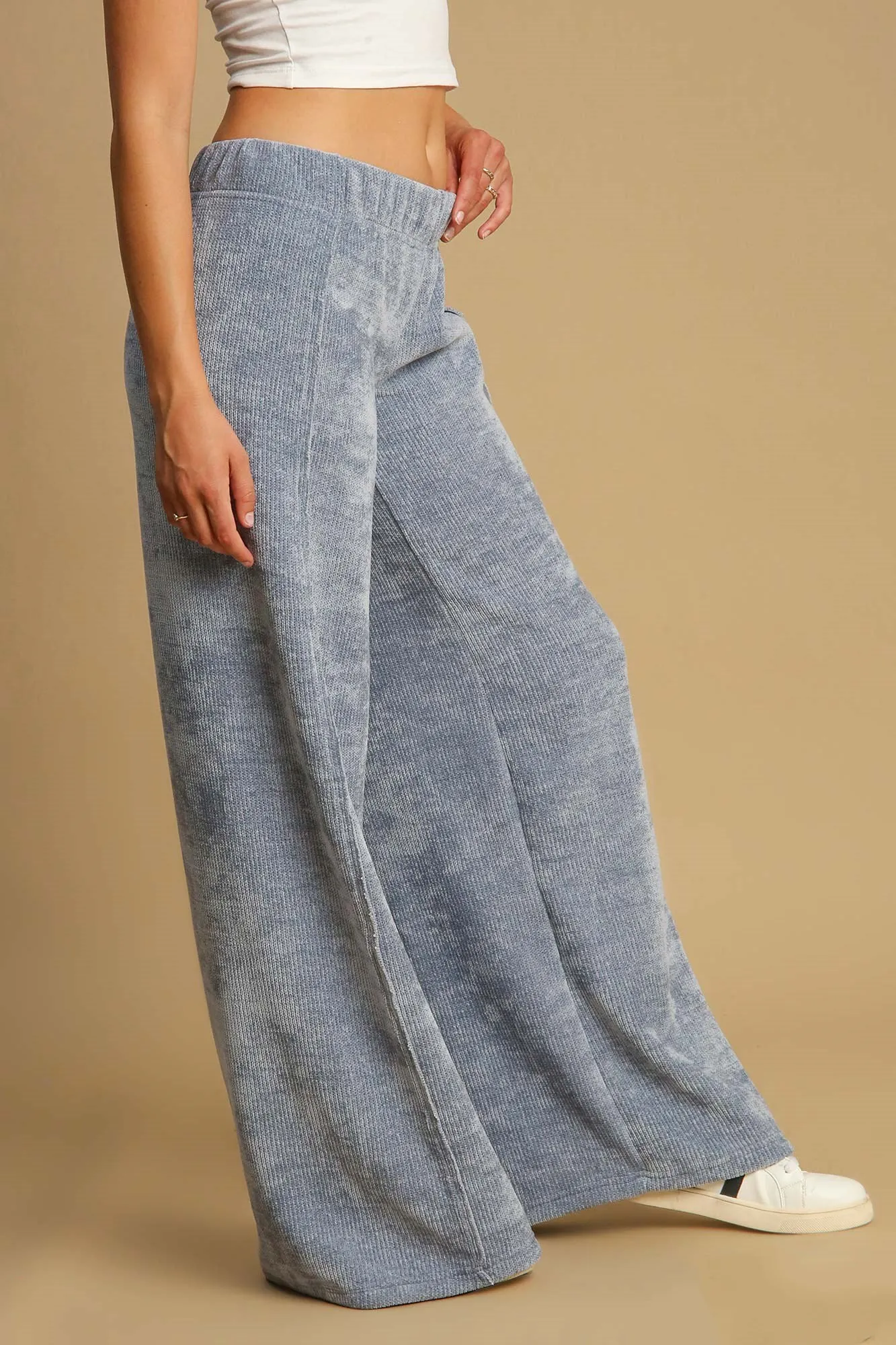 Hazel Blues® |  Umgee Elastic Waist Wide Leg Pants