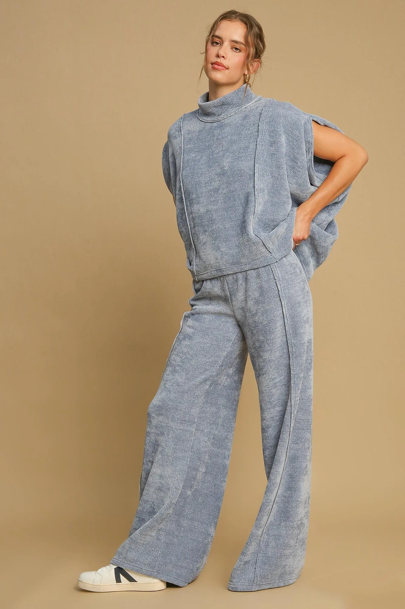 Hazel Blues® |  Umgee Elastic Waist Wide Leg Pants