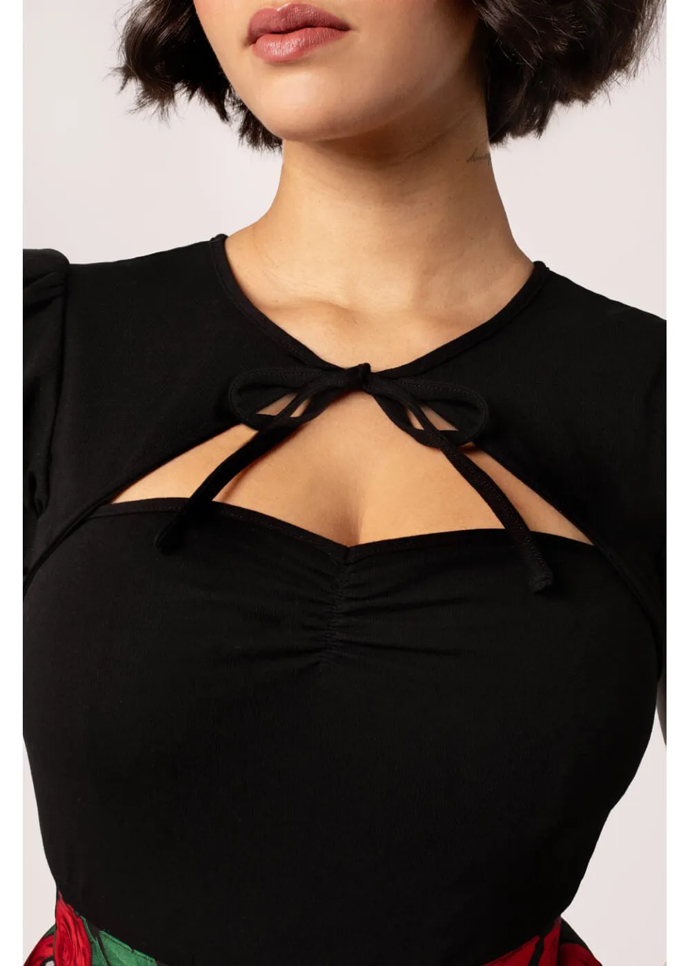 Hell Bunny Priscilla 50's Top Black