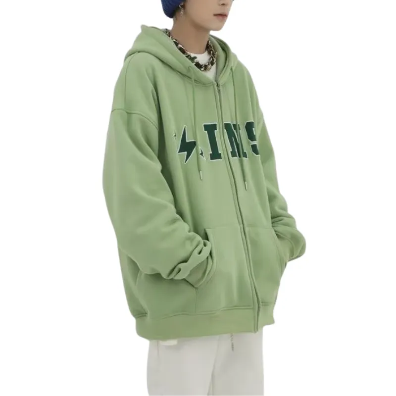 Hip Hop Solid Color Alphabet Hoodie