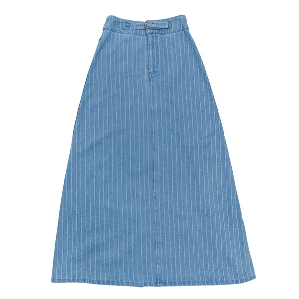 Hope light denim stripe skirt by Luna Mae