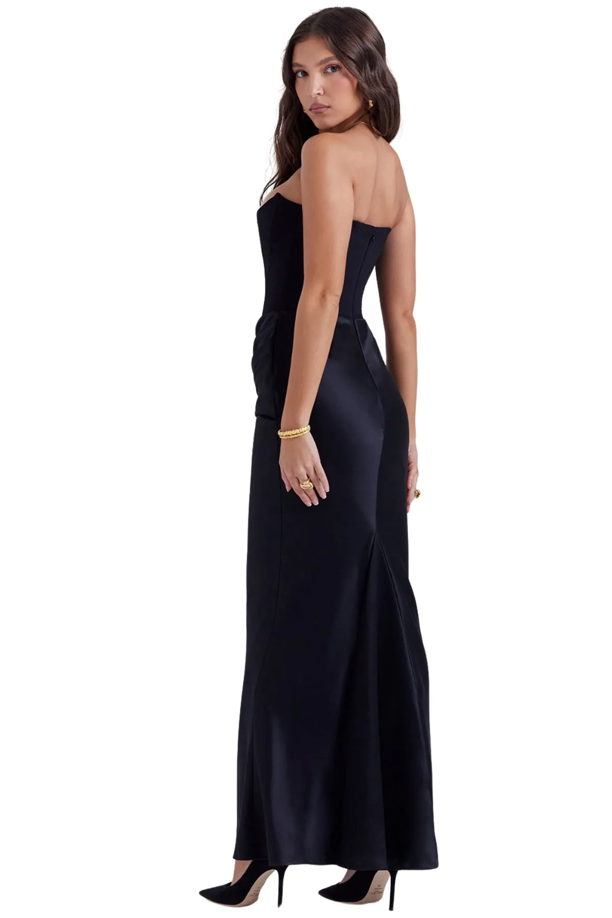 HOUSE OF CB Persephone Corset Dress (Black)